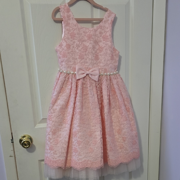 Other - Elegant Pink Lace Kids Dress